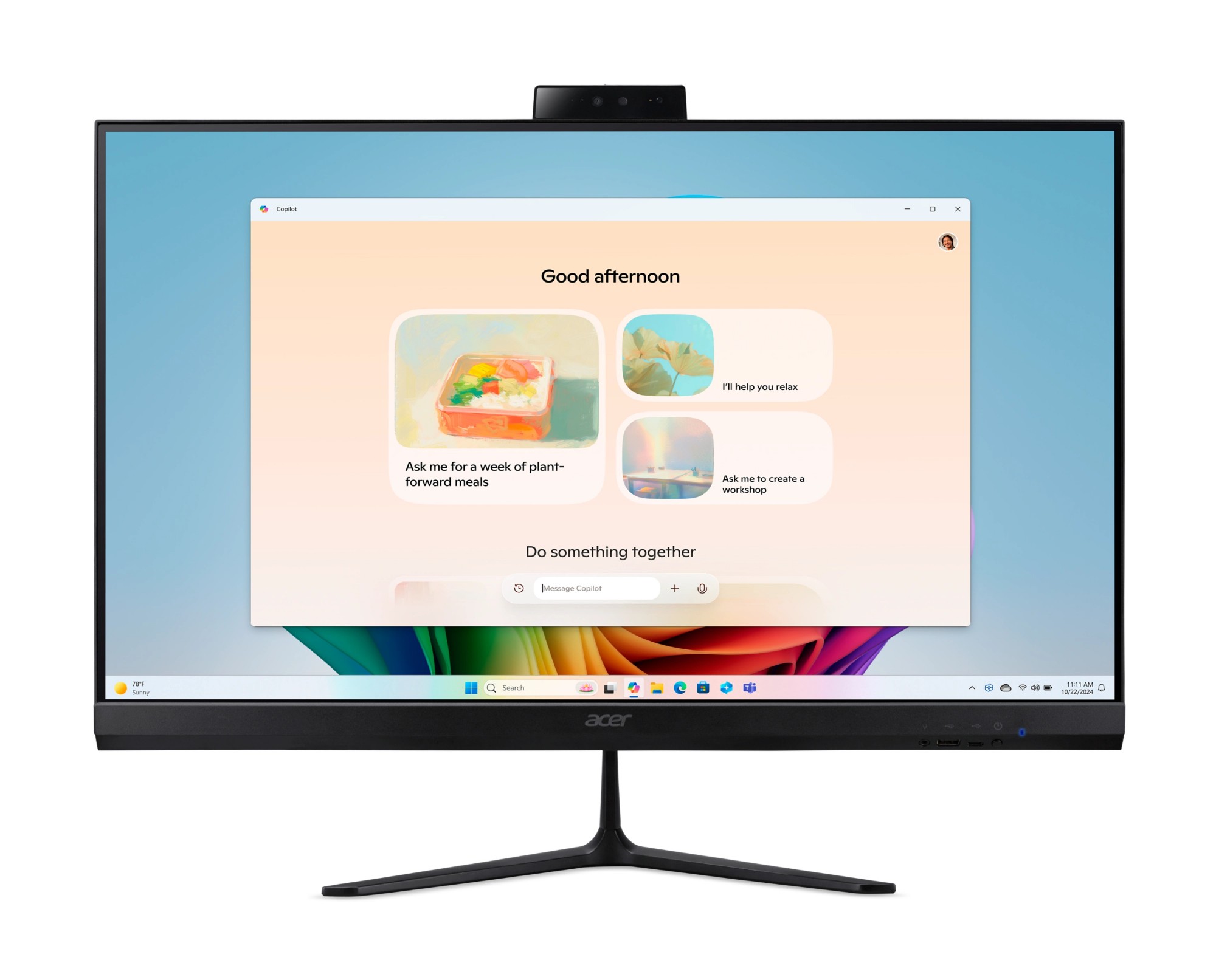 Aspire C27B-GKRK All-in-One Computer - AMD Ryzen 7 350 - 16 GB - 1 TB PCI Express SSD - 68.6 cm (27) Full HD - Desktop thumbnail