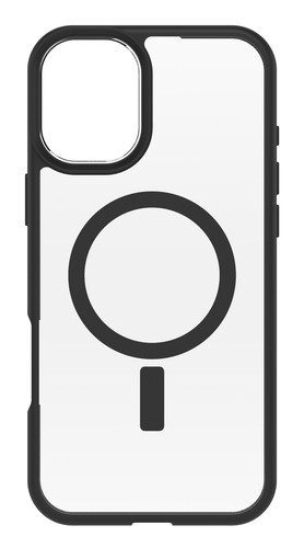 OtterBox React Series - Back cover for mobile phone - MagSafe compatibility - black crystal (clear/black)