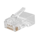 4Cabling RJ45 8P8C CAT 6A UTP One-Piece Crimp Plug 4Up 4Down- Solid | 100 Pack