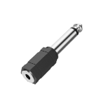 Hama 00205195 cable gender changer 3.5mm 6.3mm Black, Silver