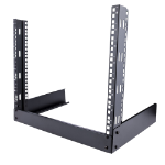 StarTech.com 8U 19" Desktop Open Frame Rack - 2 Post Free-Standing Network Rack Switch Depth for Patch Panel/Data/AV/Communication/Studio/IT Equipment 110lb(50kg) Capacity w/Cage Nuts/Screws