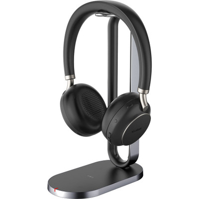 1208629 YEALINK BH76 Bluetooth Headset with Charging Stand, USB-A, Black