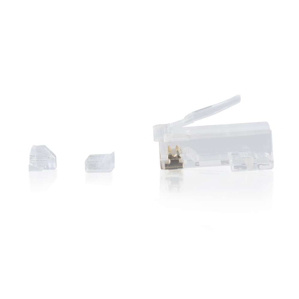 00888 C2G RJ45 CAT6 MODULAR PLUG FOR ROUND SOLID/STRANDED CABLE MULTIPACK (25 PACK)