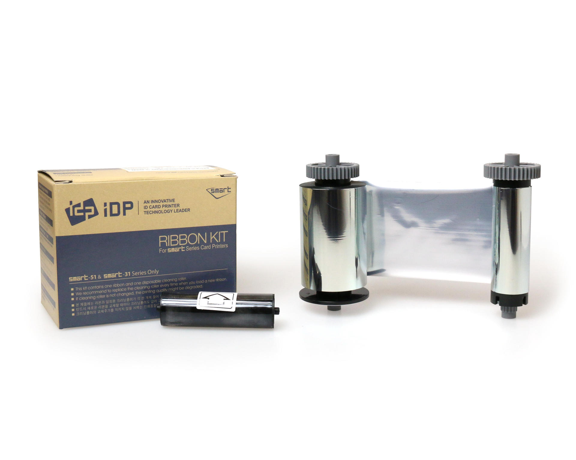 Image of IDP Smart 51 & 31 Metallic Silver Mono Ribbon Roller with Cleaning...