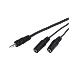 Goobay AVK 317-020 0.2m audio cable 3.5mm 2 x 3.5mm Black