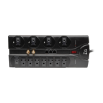 Tripp Lite TLP1208SAT surge protector Black 12 AC outlet(s) 120 V 94.5" (2.4 m)