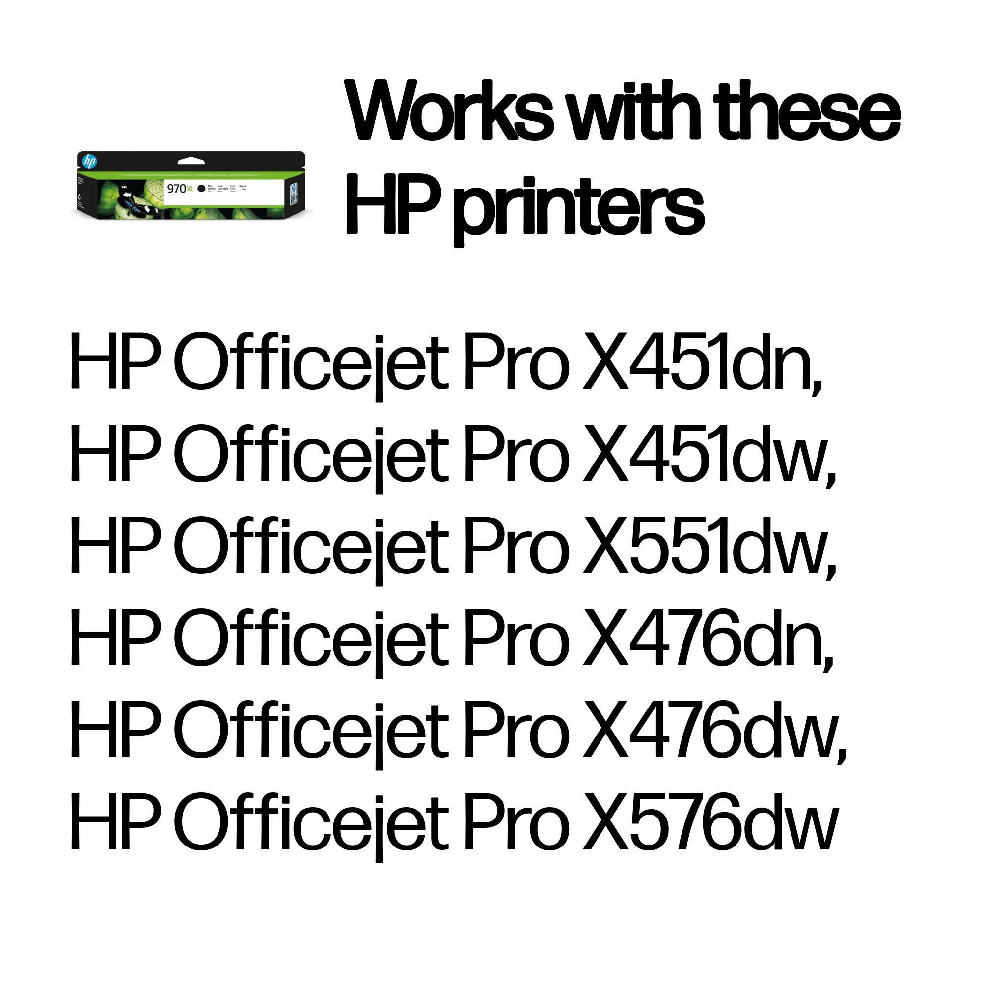 HP CN625AE/970XL Ink cartridge black high-capacity, 9.2K pages ISO/IEC 24711 250ml for HP OfficeJet Pro X