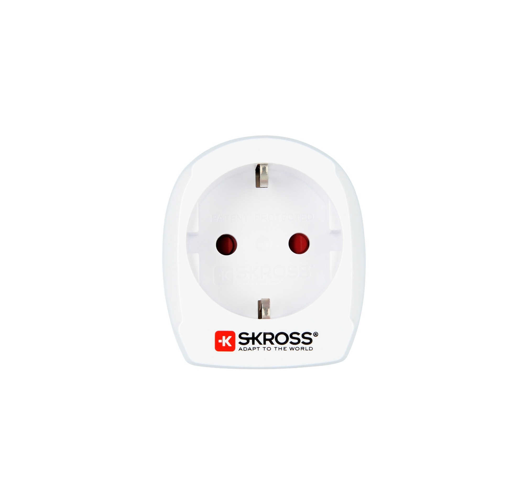 1.500232-E SKROSS Europe to Denmark Grounded Travel adapter, 16A 100-250V - White