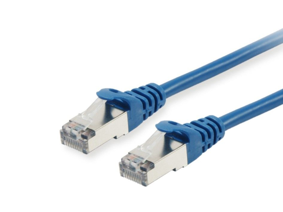 Photos - Cable (video, audio, USB) Equip Cat.6A S/FTP Patch Cable, 0.25, Blue 606201 
