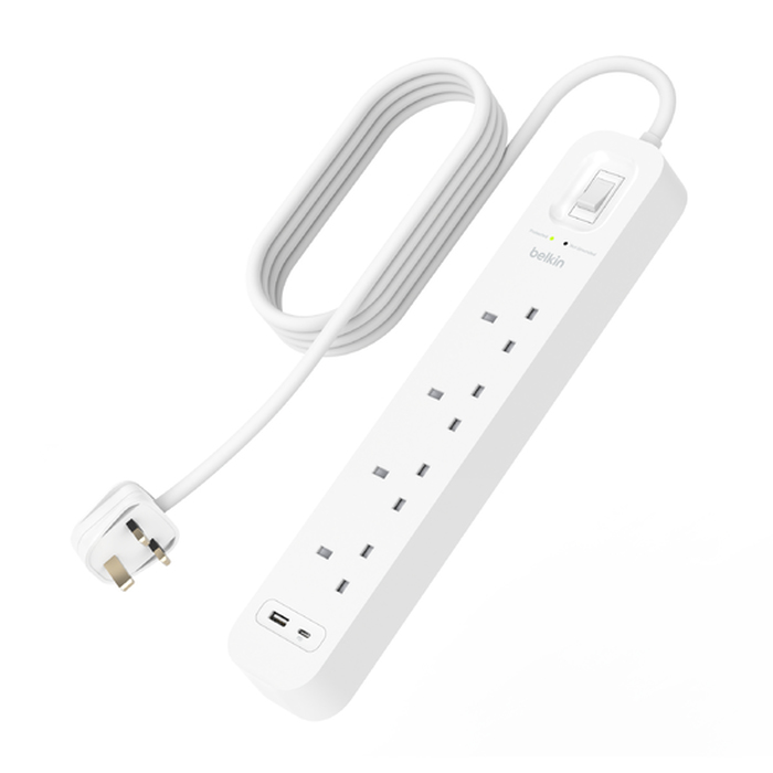 Image of Belkin Connect White 4 AC outlet(s) 2 m