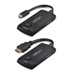 StarTech.com Wireless USB-C to HDMI Extender for Meeting Rooms and Huddle Spaces, 4K 60Hz, 65ft Range, USB Powered, Plug-and-Play Transmitter and Receiver Kit