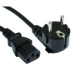 Cables Direct 1.8m Euro Mains Lead - IEC (C13) Black C13 coupler