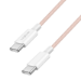 LogiLink USB 2.0 Type-C cable, C/M to C/M, nylon jacket, 60W, pink, 1.5 m