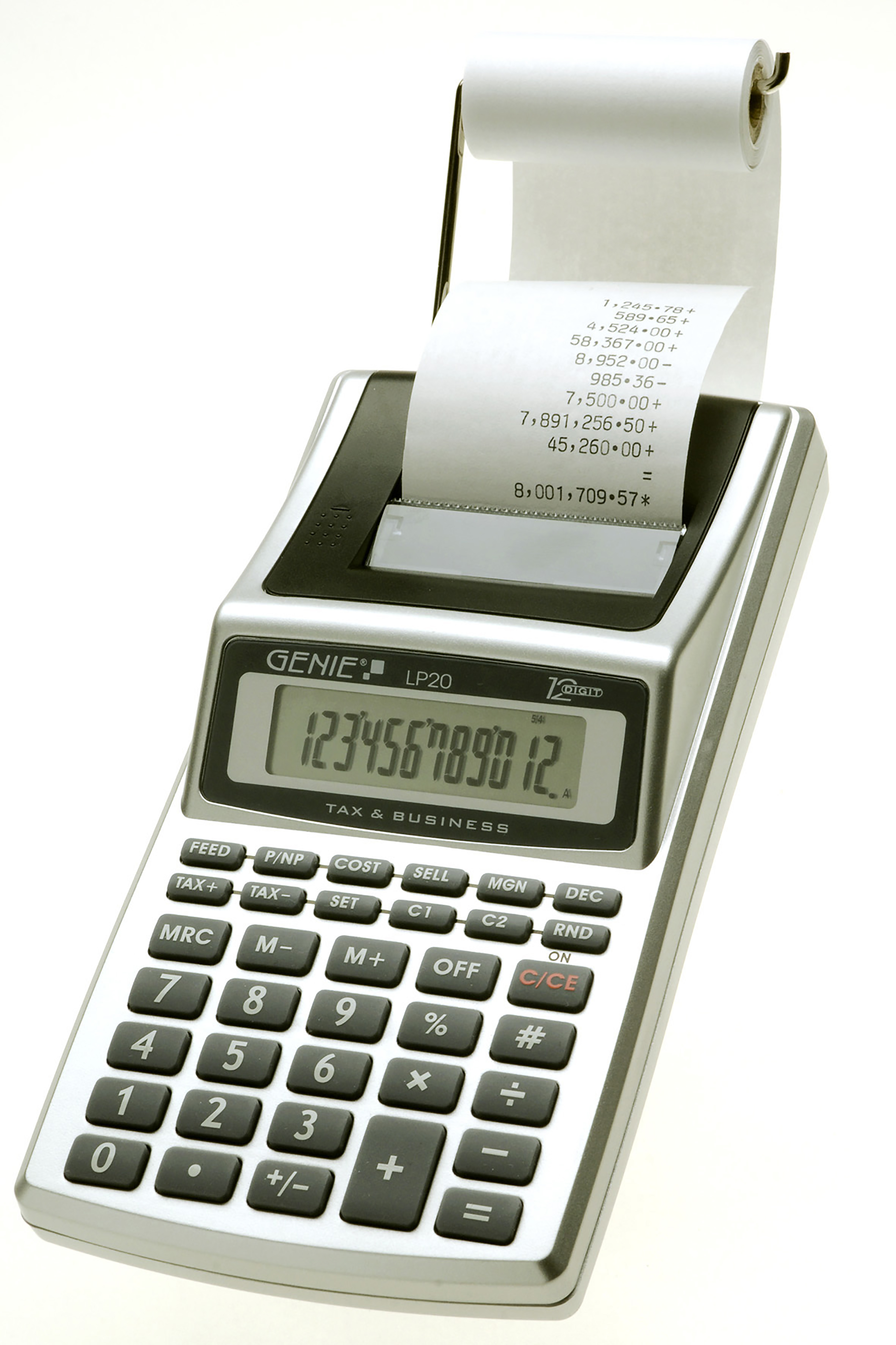Image of Genie LP 20 calculator Desktop Printing Black, Silver