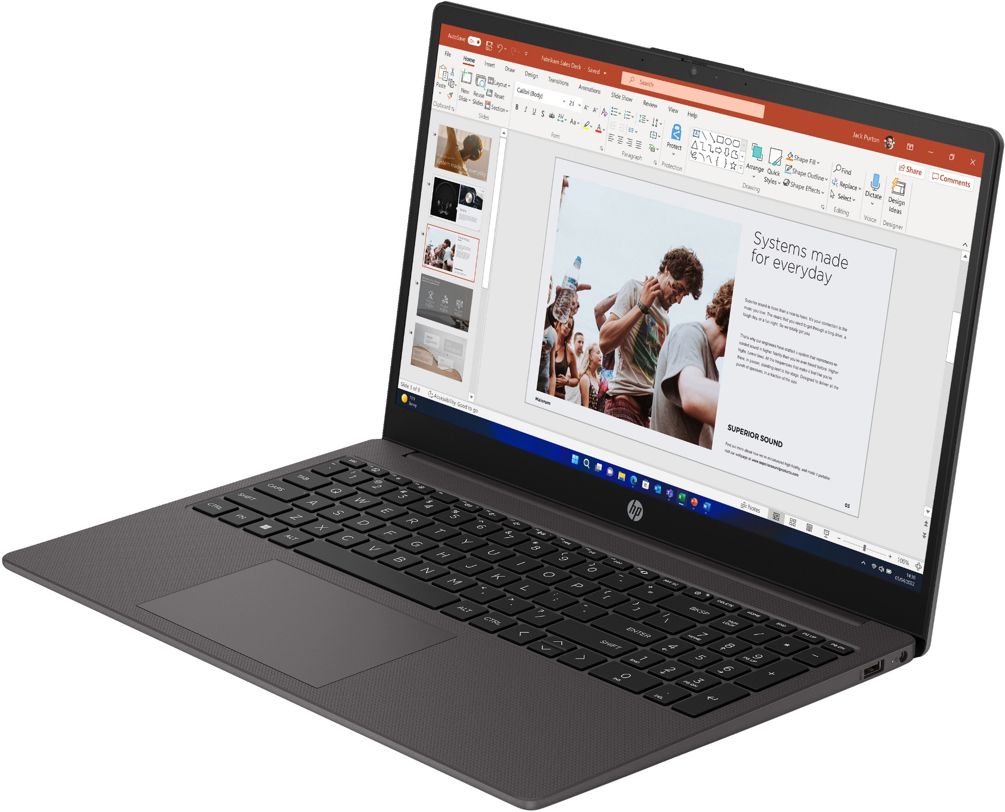HP 250 G10 Intel® Core i5 i5-1334U Laptop 39.6 cm (15.6") Full HD 8 GB DDR4-SDRAM 512 GB SSD Wi-Fi 6 (802.11ax) Windows 11 Home Silver