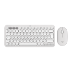 Logitech 920-012240 keyboard Mouse included Universal RF Wireless + Bluetooth QWERTY US International White