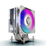 VIDA Boreas White ARGB Heatsink & Fan Intel/AMD 2000RPM Hydraulic Fan 6 Copper Heatpipes 220W TDP Optional Plain White Fan included