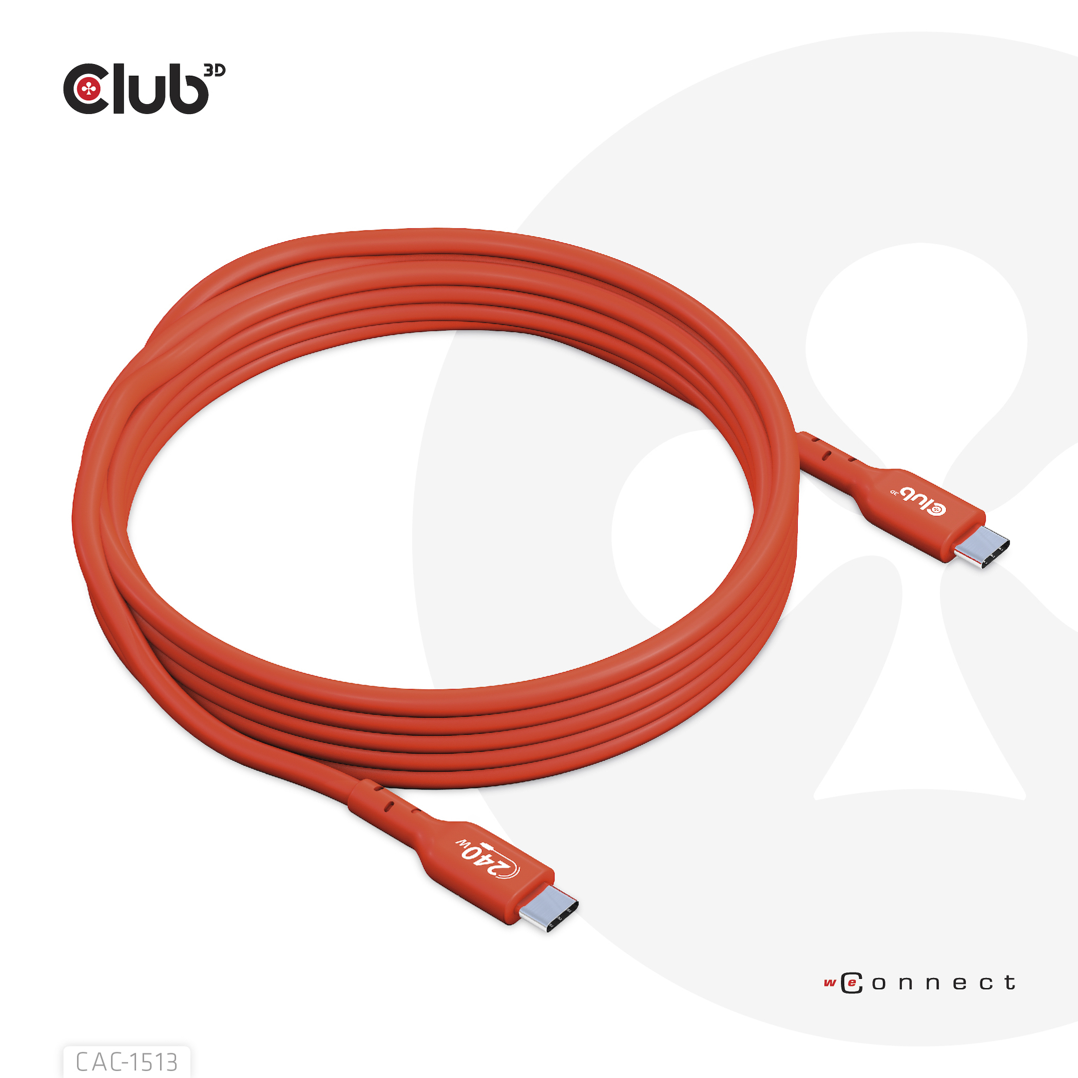CLUB3D USB2 Type-C Bi-Directional USB-IF Certified Cable Data...