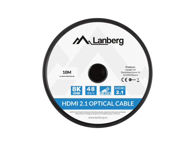 Lanberg CA-HDMI-30FB-0100-BK HDMI cable 10 m HDMI Type A (Standard) Black