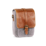 Praktica Heritage Binocular bag Brown, Grey Canvas, Cotton, Leather