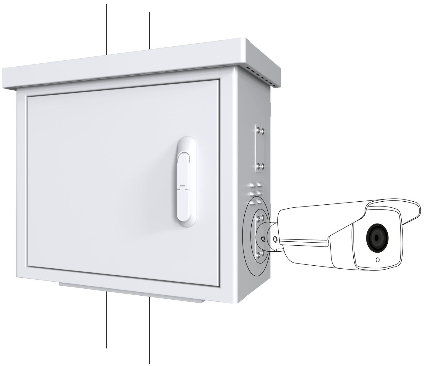 Image of Lanview RCCTV002 rack cabinet 0U White
