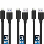 Sabrent CB-C3X3 USB cable USB 3.2 Gen 1 (3.1 Gen 1) 35.4" (0.9 m) USB A USB C Black