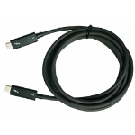 QNAP CAB-TBT320M-40G-LINTES Thunderbolt cable 78.7" (2 m) 40 Gbit/s Black