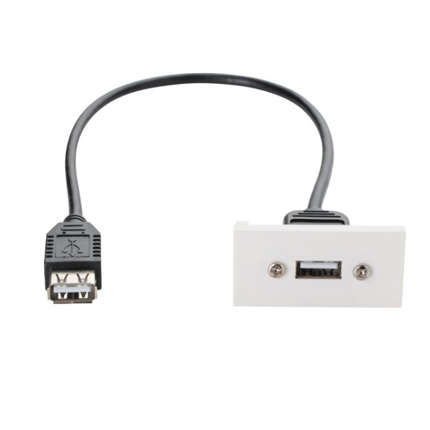 Connektgear White 0.35M Av Snap-In Usb 2 Type A Module 25 X 50Mm - Socket To