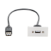 connektgear 0.35m AV Snap-In USB 2 Type A Module 25 x 50mm - Socket to Socket - White
