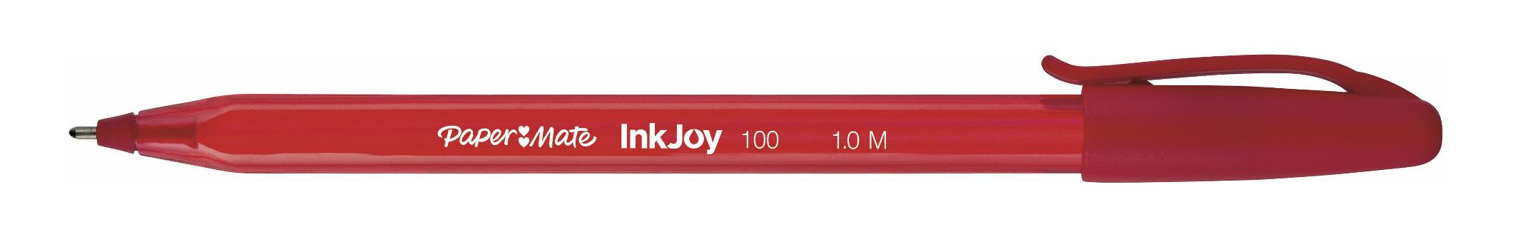 Image of Papermate InkJoy 100 Red Stick ballpoint pen Medium 50 pc(s)
