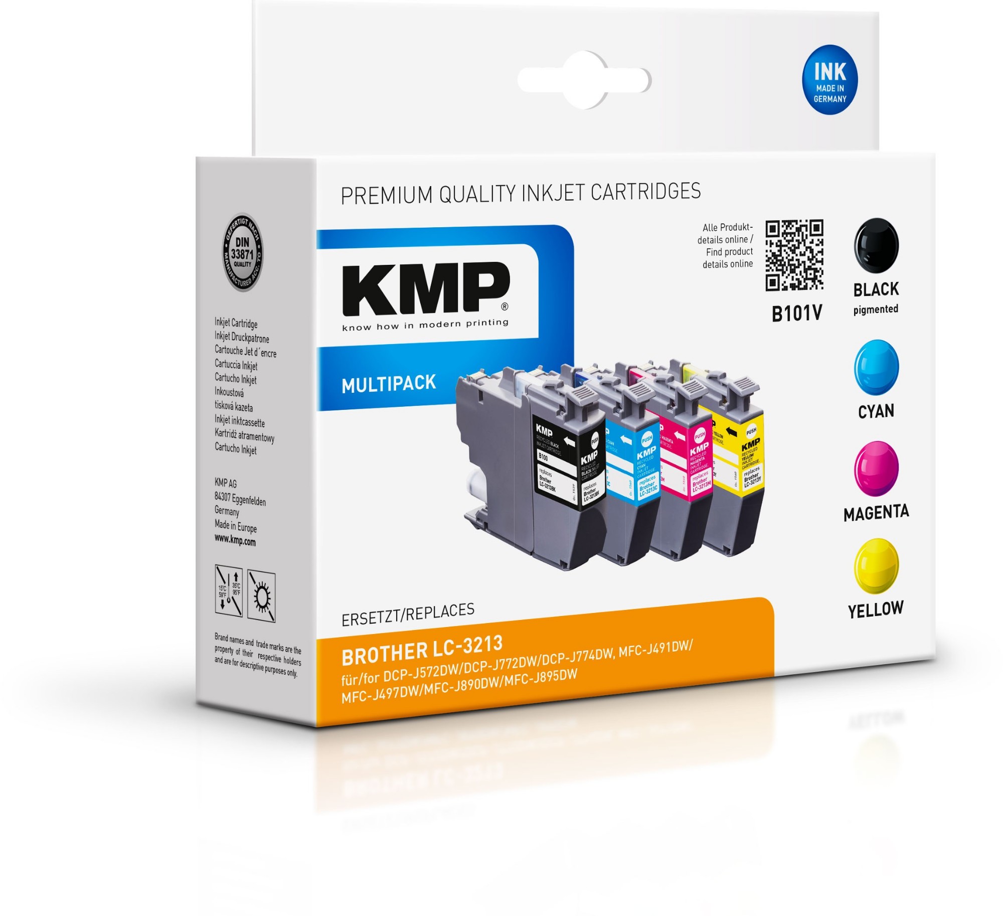 KMP B101V ink cartridge 4 pc(s) Compatible Black, Cyan, Magenta, Yellow