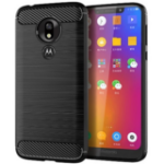 JLC Motorola G7 Power Brushed Silicone Case - Black
