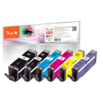 Peach 320676 inktcartridge 6 stuk(s) Compatibel Zwart, Cyaan, Magenta, Foto zwart, Foto blauw, Geel