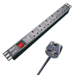 GroupGear 27-6030S/UK/RM power extension 3 m 6 AC outlet(s) Black