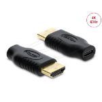 DeLOCK 61075 tussenstuk voor kabels USB Type-C HDMI Zwart