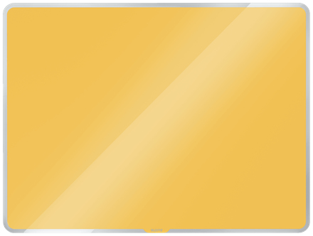 Leitz Cosy Magnetic Glass Whiteboard 600x400mm Warm Yellow 70420019
