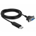 DeLOCK 66281 serial cable Black 1.8 m RS-232 USB Type-A