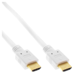 InLine High Speed HDMI Cable w/Ethernet, 4K2K, M/M, white, golden contacts, 10m