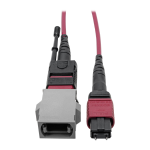 Tripp Lite N846-08N-C2B MTP/MPO Parallel Optics Base-8 Migration Fiber Adapter, Polarity C to B, 12 Fiber, 40GB/100GB, OM4 M/F, Magenta, 8 in.
