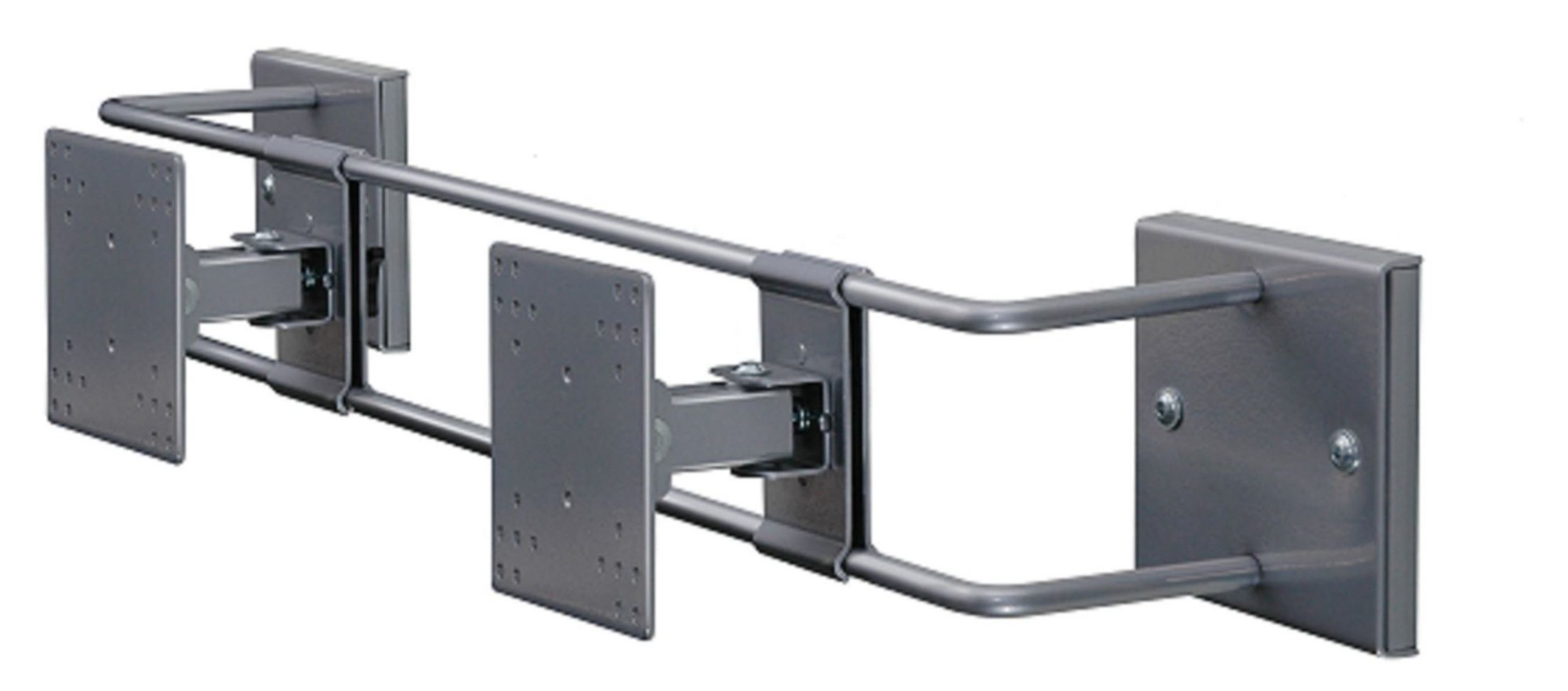 R-Go Tools R-Go Double Screen Wall Mount, up to 27", Max weight 10kg, adjustable, silver
