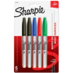 Sharpie 30653PP permanent marker Fine tip Black, Blue, Green, Red 5 pc(s)