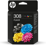 HP 6L6S6UE#301/308 Printhead cartridge multi pack black + color Blister Pack=2 for HP Envy 6100