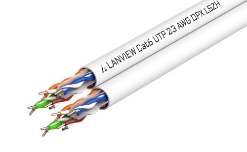 Lanview LVN122162 networking cable White 500 m Cat6 U/UTP (UTP)