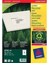 Avery Laser Labels Recycled 8 Per Sheet White (Pack of 800) LR7165-100