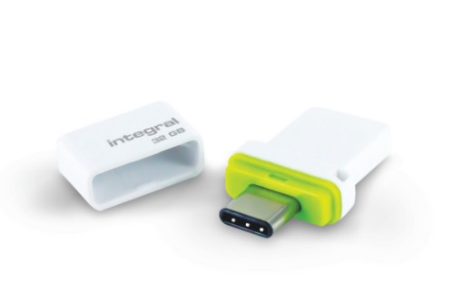 Integral 32GB USB3.0 DRIVE FUSION DUAL TYPE-C GREEN UP TO R-180 W-30 MBS USB flash drive USB Type-A / USB Type-C 3.2 Gen 1 (3.1 Gen 1) White, Green