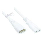 Alcasa P0870-W020 power cable White 2 m C8 coupler C7 coupler