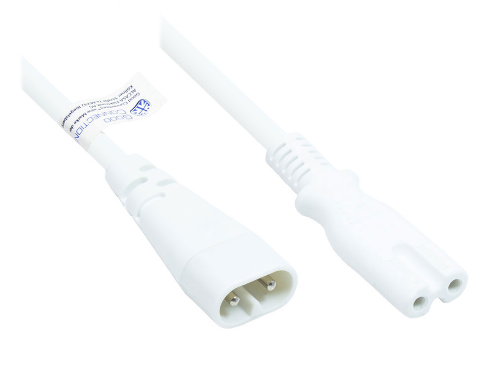 Alcasa P0870-W020 power cable White 2 m C8 coupler C7 coupler