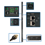 Tripp Lite PDUMVR30HVNETLX power distribution unit (PDU) 24 AC outlet(s) 0U Black