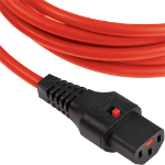 Cablenet 0.5m IEC C14 - IEC C13 IEC Lock Red PVC 1.0mm Power Leads