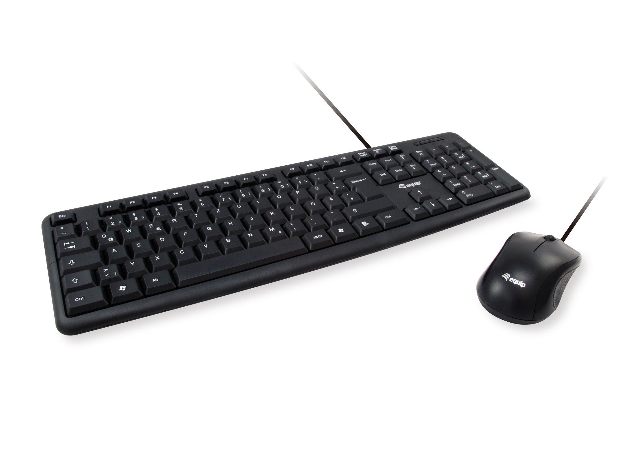 Equip 245203 keyboard Mouse included Office USB QWERTY Italian Black